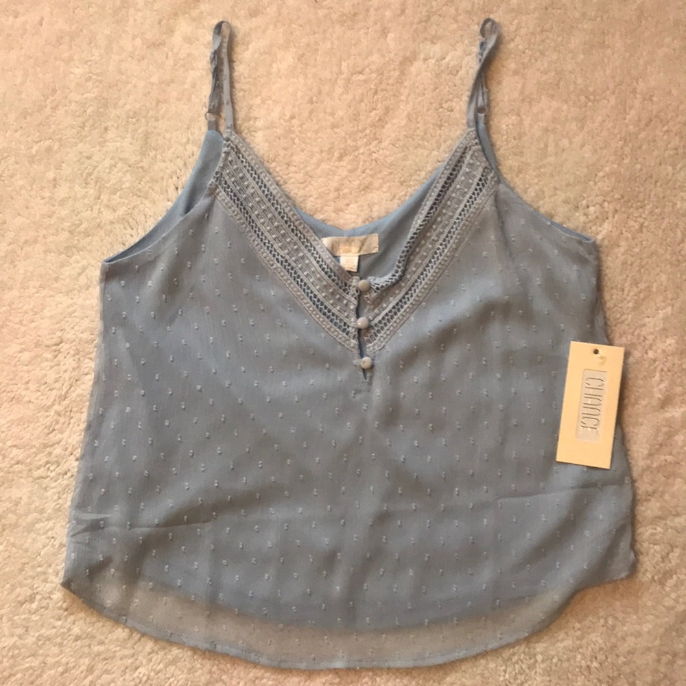 Chance Blue Sleeveless Blouse